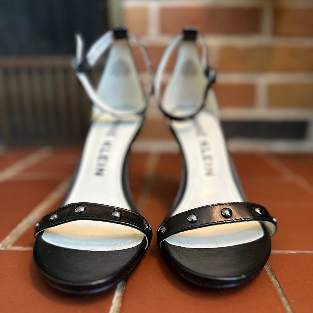 Anne Klein Black Ossana Studded Heel